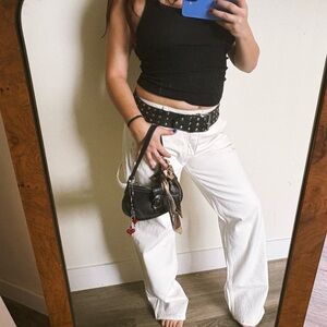 white abercrombie jeans